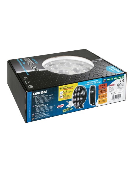 Faro supplementare impermeabile a 12 Led 9 36V 8400lm 215mm Cromo