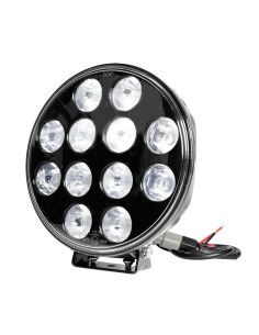 Faro supplementare impermeabile a 12 Led 9 36V 8400lm 215mm Nero