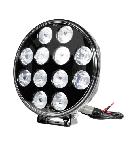 Faro supplementare impermeabile a 12 Led 9 36V 8400lm 215mm Nero