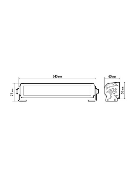 Barra a Led light bar biluce 2 funzioni 10 30V 545mm 6500lm IP67