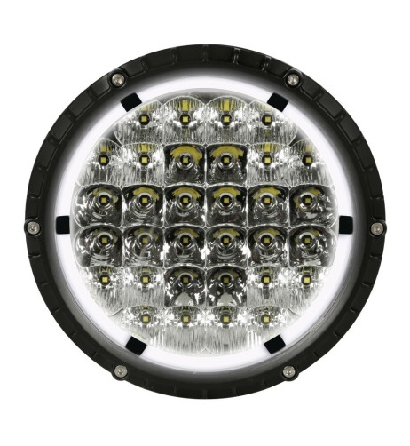 Faro ausiliario biluce 62 LED 10 30V 6000K impermeabile IP67 rotondo 195mm