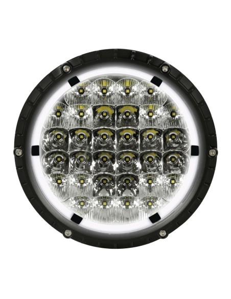 Faro ausiliario biluce 62 LED 10 30V 6000K impermeabile IP67 rotondo 195mm