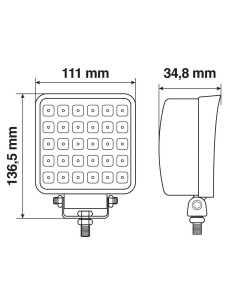 Faro ausiliario WL 27 a 30 Led 30W 10 30V 2400lm IP67 Bianco 2