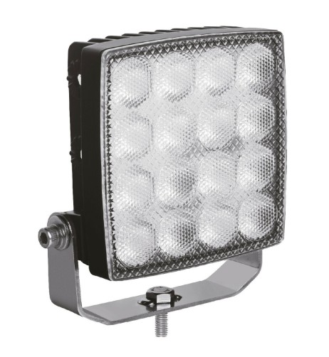 Faro ausiliario 16 LED 12 24V 6000K 48W impermeabile IP67 quadrato 110x110x