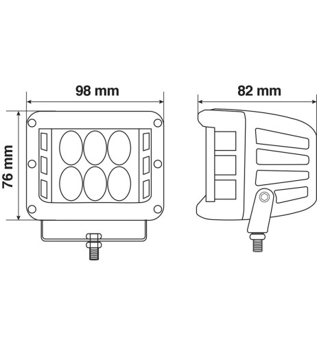 Faro ausiliario con luce trilaterale a 12 led 9 32V 36W bianco impermeabile