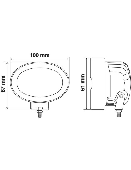 Faro lineare di segnalazione muletti LED 10 80V Luce blu impermeabile