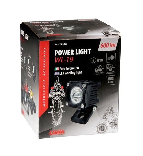 Faro ausiliario profondita 1 Led 9 32V Bianco 10W impermeabile IP67