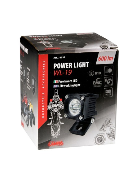 Faro ausiliario profondita 1 Led 9 32V Bianco 10W impermeabile IP67