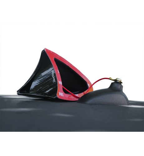 Vera antenna auto pinna di squalo adesiva nera