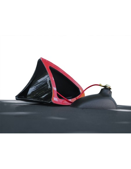 Vera antenna auto pinna di squalo adesiva nera