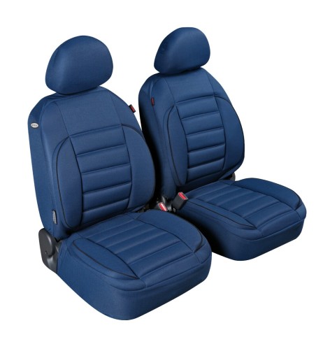 Coppia coprisedili fodere anteriori imbottiti con tasca posteriore BLU