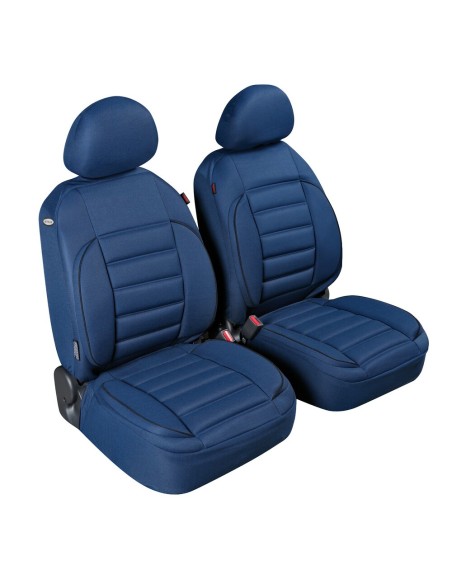 Coppia coprisedili fodere anteriori imbottiti con tasca posteriore BLU