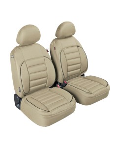 Coppia coprisedili fodere anteriori imbottiti con tasca posteriore BEIGE
