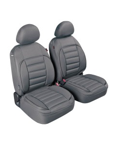 Coppia coprisedili fodere anteriori imbottiti con tasca posteriore GRIGIO