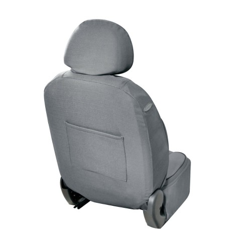 Coppia coprisedili fodere anteriori imbottiti con tasca posteriore GRIGIO