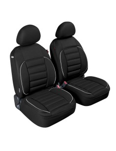 Coppia coprisedili fodere anteriori imbottiti con tasca posteriore NERO