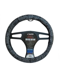 Coprivolante universale auto 37 39cm ecopelle con inserti bandana look