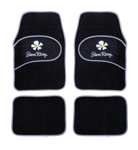Kit 4 Tappeti universali moquette auto Simoni Racing Daisy grigio
