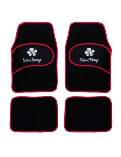 Kit 4 Tappeti universali moquette auto Simoni Racing Daisy rosso