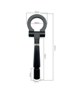 Gancio di traino universale alluminio nero Simoni Racing 2