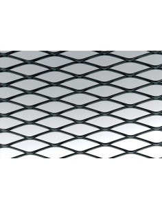 Griglia sportiva rete 100x30 maglia rombo 35x12mm Alluminio nero