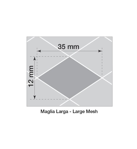 Griglia sportiva rete 100x30 maglia rombo 35x12mm Alluminio nero