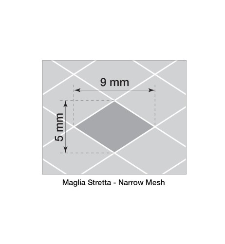 Griglia sportiva rete 100x30 maglia rombo 9x5mm Alluminio nero