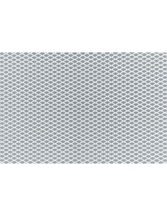 Griglia sportiva rete 125x20 maglia rombo 5x2 3mm Alluminio grigio