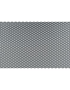 Griglia sportiva rete 125x20 maglia rombo 5x2 3mm Alluminio nero