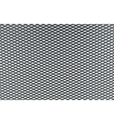 Griglia sportiva rete 125x20 maglia rombo 5x2 3mm Alluminio nero