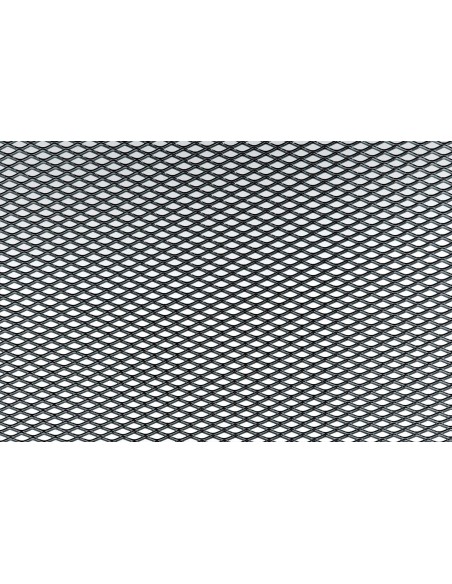 Griglia sportiva rete 125x20 maglia rombo 5x2 3mm Alluminio nero