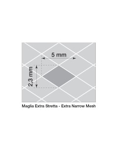 Griglia sportiva rete 125x20 maglia rombo 5x2 3mm Alluminio nero 2