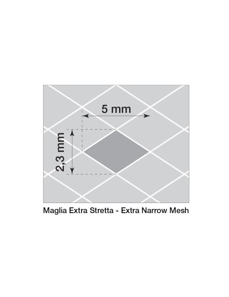 Griglia sportiva rete 125x20 maglia rombo 5x2 3mm Alluminio nero
