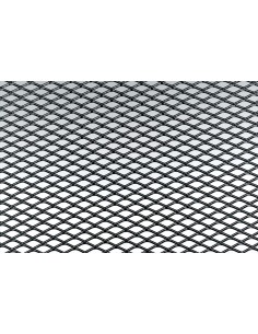 Griglia sportiva rete 125x20 maglia rombo 9x5mm Alluminio nero