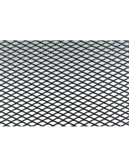 Griglia sportiva rete 125x20 maglia rombo 9x5mm Alluminio nero
