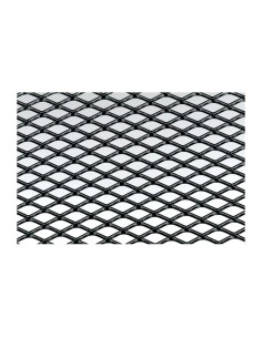 Griglia sportiva rete 125x30 maglia rombo 15x8mm Alluminio nero
