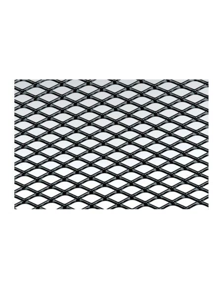 Griglia sportiva rete 125x30 maglia rombo 15x8mm Alluminio nero