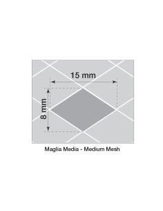 Griglia sportiva rete 125x30 maglia rombo 15x8mm Alluminio nero 2
