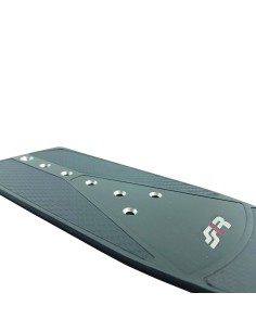 Pedana poggiapiede auto in alluminio nero e carbon look Simoni Racing 2