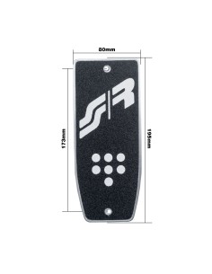 Pedana pedaliera poggiapiede auto antiscivolo SR alluminio 2