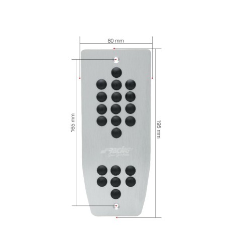Pedana poggiapiede auto in alluminio satinato 820PW