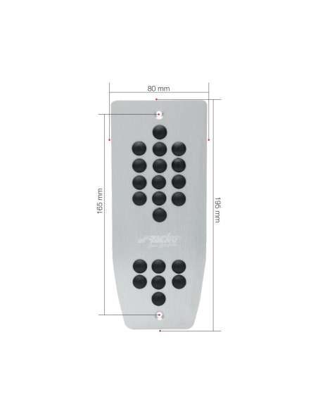 Pedana poggiapiede auto in alluminio satinato 820PW
