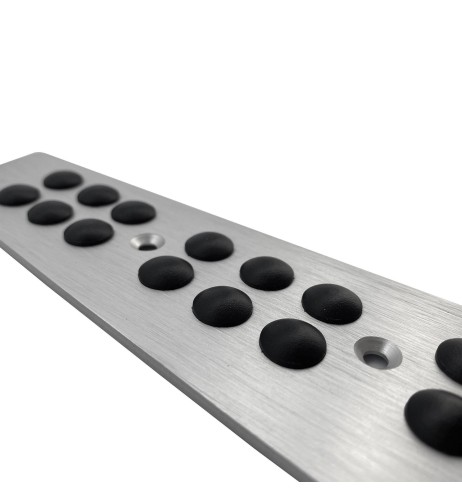 Kit pedali sportivi auto in alluminio con gommini antiscivolo neri 813 PW