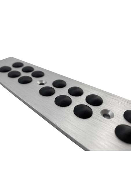 Kit pedali sportivi auto in alluminio con gommini antiscivolo neri 813 PW