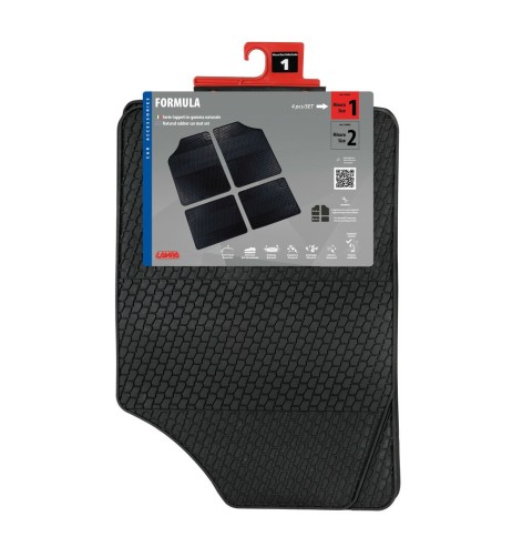 Kit 4 pezzi tappetini tappeti auto in gomma universali Retro antiscivolo 