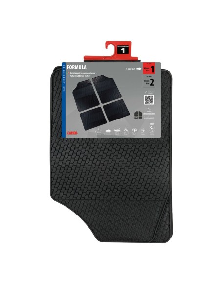 Kit 4 pezzi tappetini tappeti auto in gomma universali Retro antiscivolo 