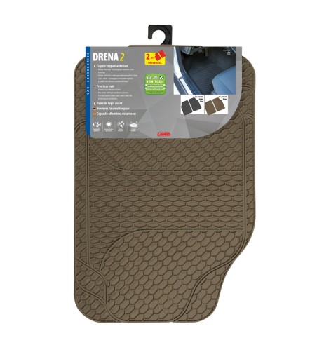 Tappetini tappeti auto anteriori in PVC lavabili 46x68cm beige