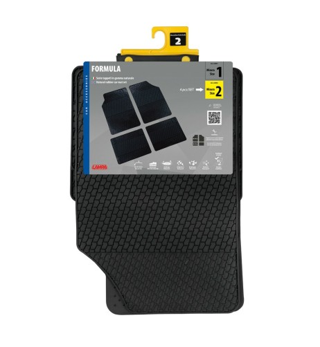 Kit 4 pezzi tappetini tappeti auto in gomma universali Retro antiscivolo