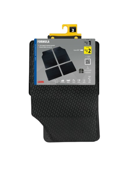 Kit 4 pezzi tappetini tappeti auto in gomma universali Retro antiscivolo 