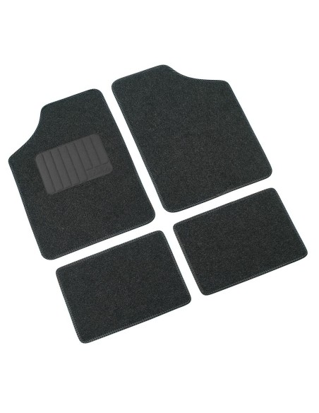 Kit 4 pezzi tappetini tappeti auto moquette battitacco Colore antracite 